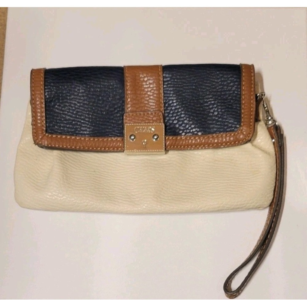 CHAPS Navy Blue, Brown & Cream MARISA WRISTLET